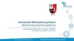 Zwischenergebnisse Kommunale Wärmeplanung Gesees Zwischenergebnisse Kommunale Wärmeplanung Gesees